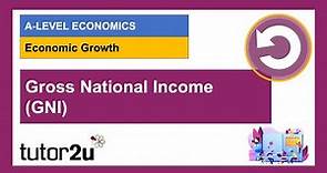 Explaining Gross National Income (GNI)