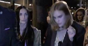 Demi Moore, Rumer and Scout Willis arrive at Gucci event