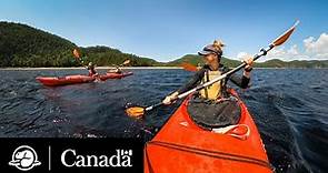 Kayak sur la rivière Saguenay en 360 | Parcs Canada