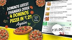 Dominos Latest (29th March) Special Offer-4 pizza in ₹21🔥|Domino’s pizza offer|dominos offer today