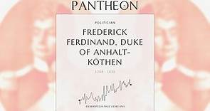 Frederick Ferdinand, Duke of Anhalt-Köthen Biography - German prince and Major General