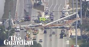 CCTV footage shows moment Florida bridge collapses
