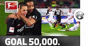 Leverkusen's Bellarabi Scores The 50,000th Bundesliga Goal