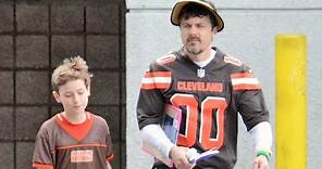 Casey Affleck And Son Atticus Are Twinning In Cleveland Browns Gear While Shopping In L.A. EXCLUSIVE