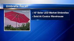 Costco umbrella recall: SunVilla solar patio umbrellas recalled after multiple fires
