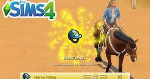 How To Max Horse Riding Skill Cheat (Level Up Skills Cheats) - The Sims 4