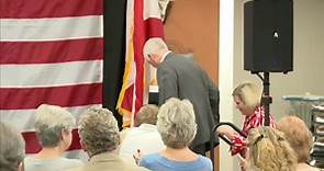 Alabama U.S. Senate Republican candidate Mo Brooks talks from his watch party in Huntsville
