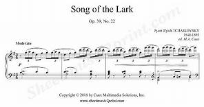 Tchaikovsky : Song of the Lark, Op. 39, No. 22