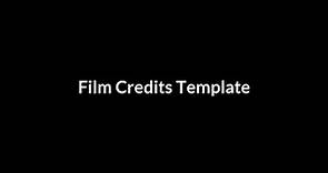 Film Credits Video Template (Editable)