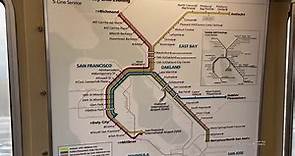 BART Train in San Francisco 2022 - Regional Subway Network Around Bay Area of California