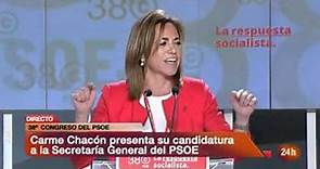Discurso íntegro de Carme Chacón en el 38 Congreso del PSOE (parte 1)