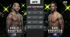 Khalil Rountree vs Karl Roberson Full Fight UFC Fight Night 203 Part I