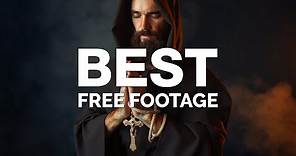 Free Stock Footage Aerial Christian Religion, Crosses, Bibles, People Praying | No Copyright Video