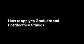 Applying to McGill: Graduate Studies