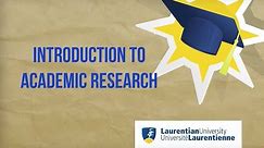 Introduction to academic research