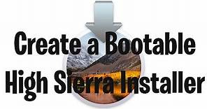 Create a Bootable USB High Sierra Installer in Mac OS X 10.13