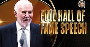 Gregg Popovich | Hall of Fame Enshrinement Speech