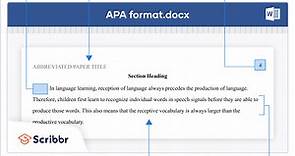 APA format for academic papers and essays