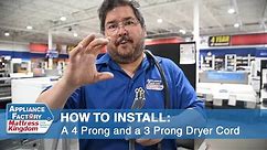 How To Install 4 Prong and 3 Prong Dryer Cord