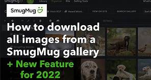 How to download all the images from a SmugMug Gallery