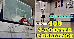 NBA REDDIT - 400 3-POINTER CHALLENGE ATTEMPT (BROKE The BASKETBALL NET!) :: r/NBA