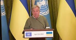 António Guterres, segretario generale Onu: "Non rinunceremo mai a portare la pace in Ucraina"