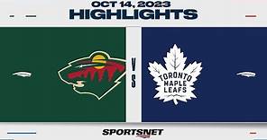 NHL Highlights | Wild vs. Maple Leafs - October 14, 2023
