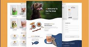Create A Responsive Pet Service Shop Website Design Template Using HTML CSS / SASS & JavaScript