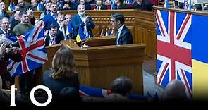 Rishi Sunak addresses the Ukrainian Parliament