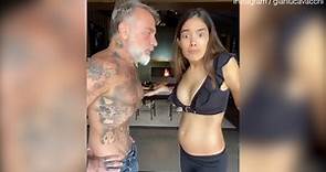 Gianluca Vacchi compares 'bump' with pregnant girlfriend