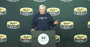 WATCH: UNC coach Mack Brown speaks to media following Duke's Mayo Bowl