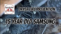 15 Year Old Samsung Dryer Fire Prevention Service #odlysatisfying #asmr #fire #unbelievable