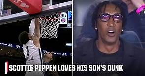 Scottie Pippen LOVES this dunk from Scotty Pippen Jr. 👀 | NBA on ESPN