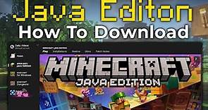 How To Download Minecraft Java Edition (PC)