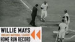 Willie Mays Breaks NL Home Run Record