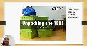 Unpacking the TEKS