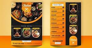 Restaurant Menu Design in Photoshop CC 2024 | Food Menu Design