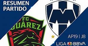 Resumen y Gol | Juárez vs Monterrey | Jornada 8 - Apertura 2019 | Liga BBVA MX