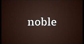 Noble Meaning