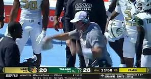 UAB coach Trent Dilfer loses his mind after costly penalty vs Tulane