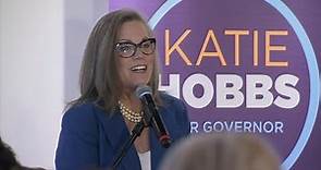 Governor-elect Katie Hobbs gives victory speech