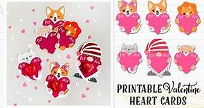 Printable Valentine Heart Cards