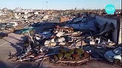 Drone video shows tornado damage to Mayfield, Kentucky