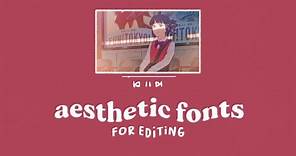 30 cute aesthetic fonts for editing + dingbats font 🌷