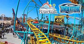 2022-04-06 Undertow Spinning Roller Coaster On Ride Ultra HD 4K POV Santa Cruz Beach Boardwalk