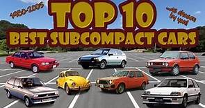 Here are the top 10 best subcompact cars as chosen by you!