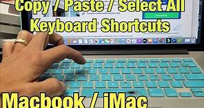 How to Copy/Paste/Select All using Keyboard Shortcut on MacBook, iMac, Apple Computers