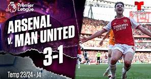 Highlights & Goals: Arsenal v. Man. United 3-1 | Premier League | Telemundo Deportes