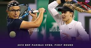 Kirsten Flipkens vs. Eugenie Bouchard | 2019 BNP Paribas Open First Round | WTA Highlights