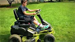 RYOBI Electric Riding Lawn Mower Review!